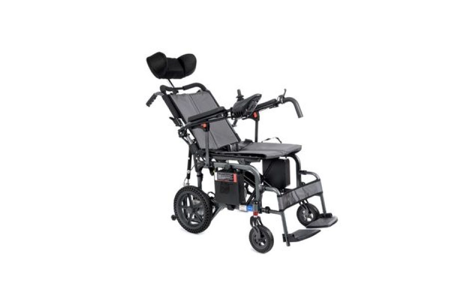 Silla de ruedas a batería con respaldo reclinable