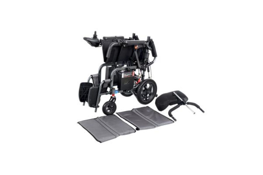 Silla de ruedas a batería con respaldo reclinable