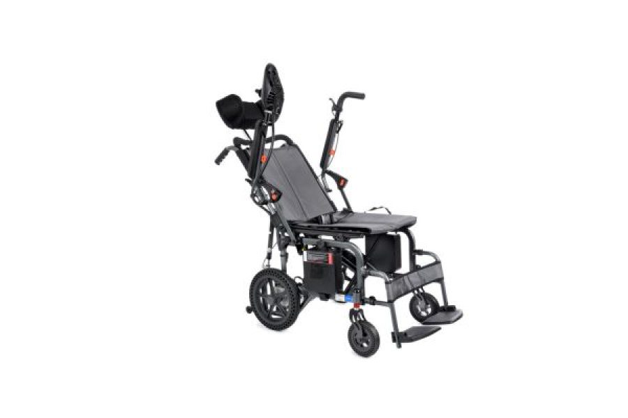 Silla de ruedas a batería con respaldo reclinable