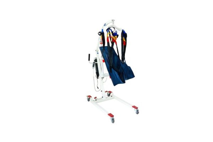 Patient lifting lift with battery